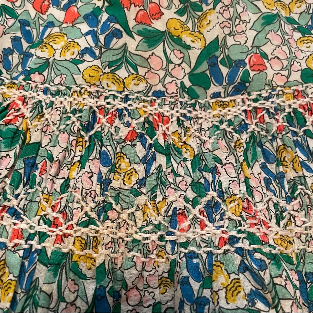 Mini Boden Floral Smocked Sleeveless Dress - Picture 5 of 7